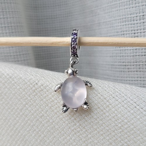 Charm tortuga murano - charm, rosa