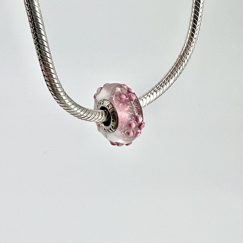 Charm pandora murano fleurs - charm,
