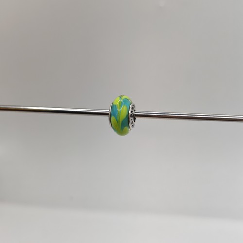 Charm murano vortice blu verde - blu,
